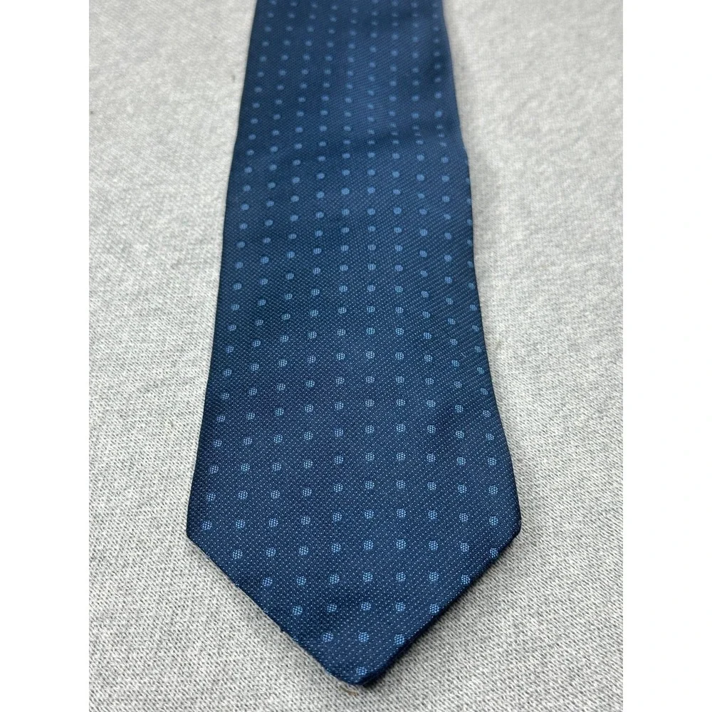 NWT Brooks Brothers Silk navy blue tie with microdots Power Tie Wedding Prom